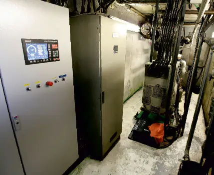 Blockheizkraftwerk (BHKW) zur Prozessdampferzeugung aus Biogas im MAGU-Werk. Nachhaltige Energieerzeugung für die umweltfreundliche Produktion.
