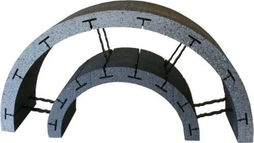 Runde Wandschalungselemente für Bauwerke wie Pools und runde Räume